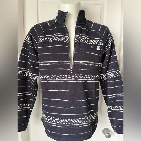 Mens The North Face Printed Gordon Lyons Quarter Zip Fleece Pullover Medium - Picture 7 of 13
